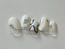 ネイルメゾン 天神店(NAIL MAISON)/ニュアンスホワイトアート¥7000