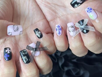 リアルリボン×サンリオネイル