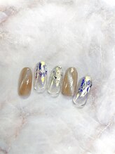 ネイルアンドまつげ リュフェール 五反田(Nail Lufaire)/ガラスホロネイル