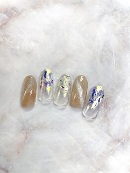 ネイルアンドまつげ リュフェール 五反田(Nail Lufaire)/ガラスホロネイル