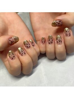 バベル 新町店(Babel)/ヒョウ柄ミラー　8000yen＋追加