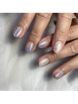 アンドエミニー エン ラボーテ(& EMINY 艶 la beaute)/藤の花ネイル