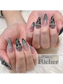エスフィーネイルサロン リシェル(Esfy nailsalon Richer)/マグネット×豹柄