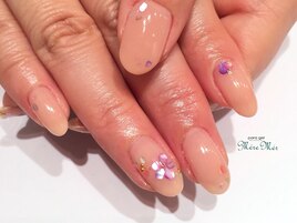 シェル フラワーネイル