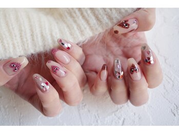 ネイル フライガール(nail FLY GIRL)/バレンタインネイル