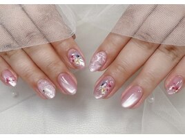 マグネット×レース×押し花