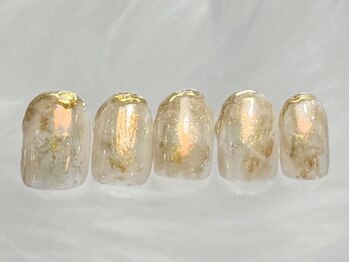 ネイルメゾン 渋谷店(NAIL MAISON)/ゴールドニュアンスミラー¥5500