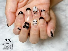 ハロウィンおばけネイル