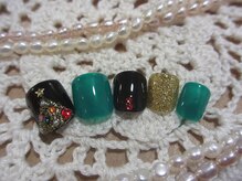 ルクルク ネイル&リラクゼーションサロン(lukuluku)/★Footクリスマスアートネイル★