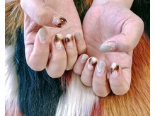 キキネイル 二子玉川(kikinail)/ラテネイル×ジュエルネイル