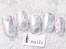 アイネイルズ 渋谷店(I nails)/うるうるオーロラパール￥8980