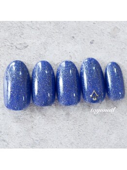たゆ ネイル(たゆnail)/キラキラネイビーネイル