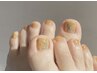 人気No.2《foot》手描きアート2本+ワンカラー【パラジェル】￥7000