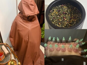 京 鍼灸院 整体院の写真/京こだわりハーブ蒸し×カッピングで内側からめぐりをサポート◎内側から整える大人のための温活メニュー☆