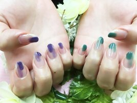 塗りかけネイル