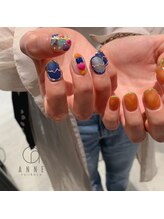 アンネ 梅田 GRACE店(ANNE)/個性派ちぐはぐネイル！