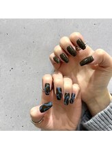 ネイル アヴァンス JR和歌山店(Nail AVANCE.)/brown×blue