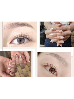 ネイル・アイメニューの同時施術が可能