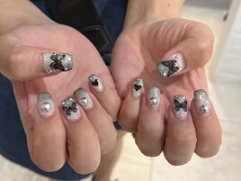 蝶ネイル＊9500円