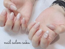 サク(saku)/持ち込みネイル/シンプル