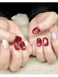 ボルドーハートネイル