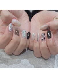 ブラックニュアンスネイル