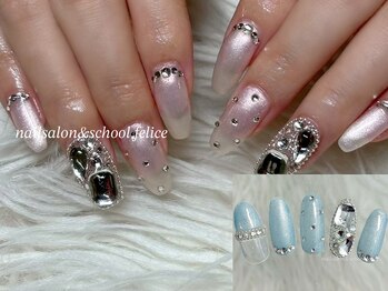 フェリーチェ(nail salon&school felice)/パラジェル/定額制ダイヤモンド