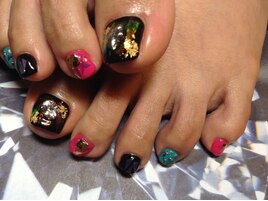 個性派フットネイル