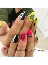 ネイルサロン クール(Nailsalon Coeur)/蛍光カラー スポーティー