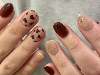 ジュイール ネイル 千葉店(Jouir nail)/チョコみたいなブラウンハート