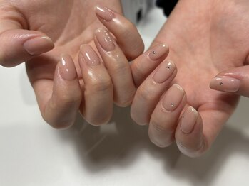 ネイルスタンド ツキイチ(NAIL STAND)/ワンカラー+ストーン