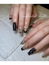 エスフィーネイルサロン ブリーユ(Esfy nailsalon Brille)/黒フレンチ
