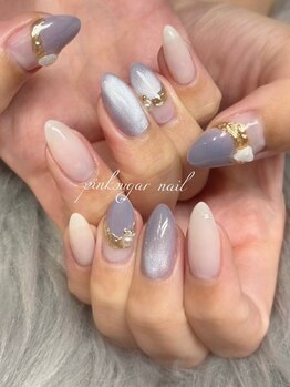 ピンクシュガーネイル(pink sugar nail)/うるマグ定額デザイン！