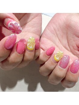 ネイルアンドアイラッシュサロン マーブル(marble)/夏ネイル