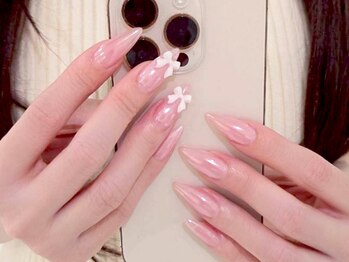 ネイルマジック 仙台一番町店(NAIL MAJIC)/ワンポイントリボンネイル
