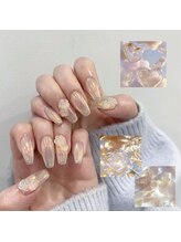 Nailsalon Mofume【ワンホン/パラジェル&フィルイン】/ミラーフレンチ