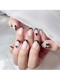 黒フレンチネイル♪