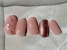 定額デザインA/桜ネイル