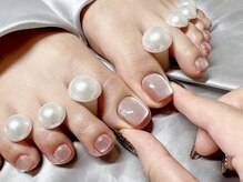 フットのワンカラーからサンプルアートまでご用意あります♪