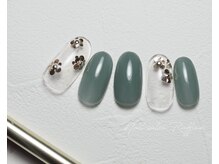 ネイルサロン ラフィネ(Raffine)/ホロフラワーネイル