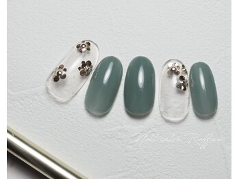 ネイルサロン ラフィネ(Raffine)/ホロフラワーネイル