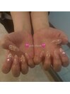 キラキラチークネイル