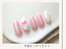プレンティー 北千住西口店(plenty)/手書きリボンネイル