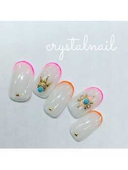 クリスタルネイル ゆめタウン博多店(CRYSTAL NAIL)/ネオンフレンチネイル