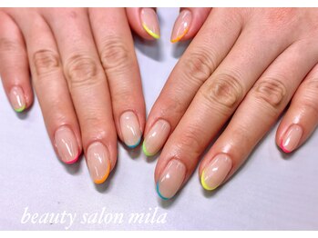 アキレイ(AKILEY)/先端カラフルフレンチ