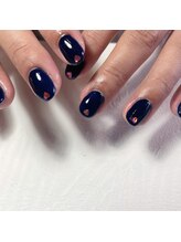 プリュネ(Prune)/ホログラム/ネイビー/ワンカラー