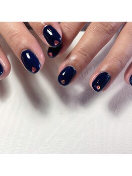 プリュネ(Prune)/ホログラム/ネイビー/ワンカラー