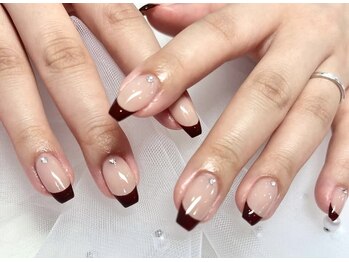 フラワーネイル 古河店(Fleur nail)/ボルドーフレンチ
