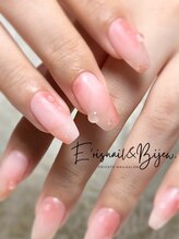 イリスネイル アンド ビジュー(E’risnail&Bijew.)/桃ネイル！