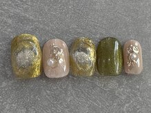 カラネイル 南森町店(calla nail)/水彩　ぷっくり　キラキラ